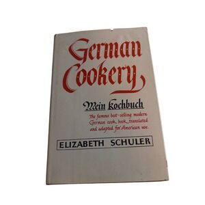 Crown German Cookery Hardcover Book OS White Vintage 1976 Elizabeth Schuler